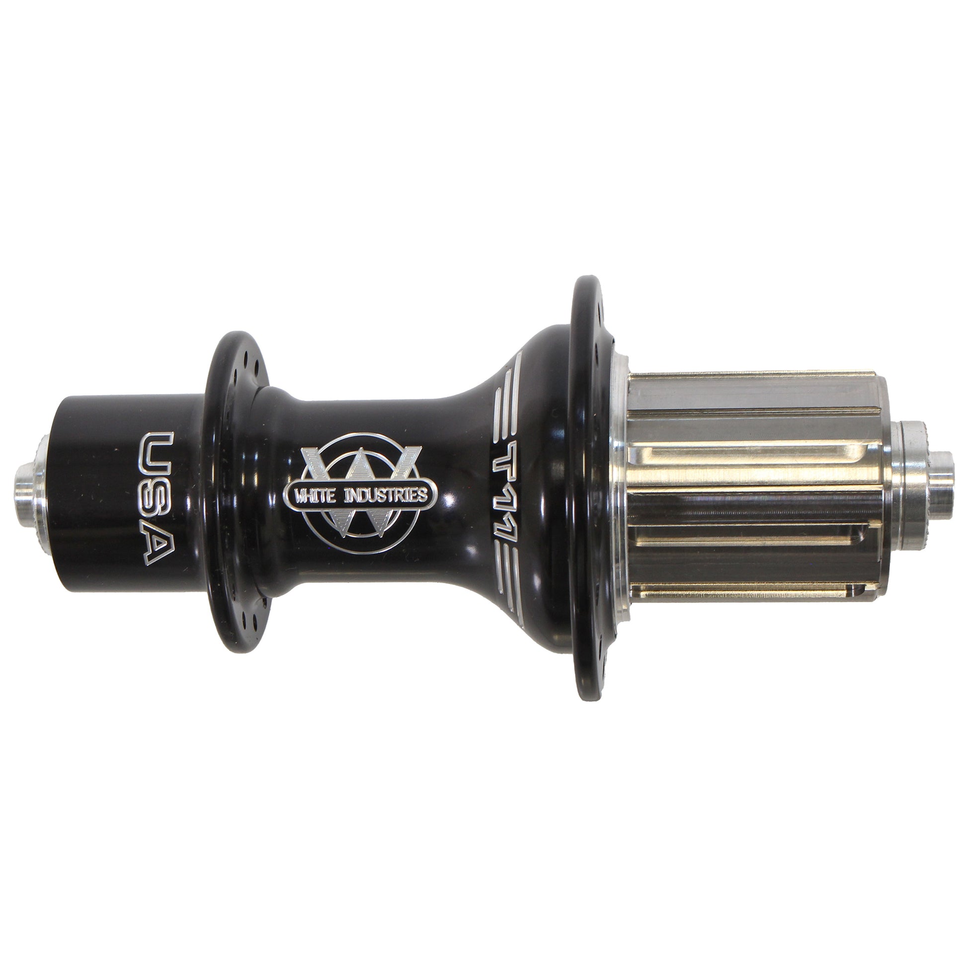 Hubs White Industries White Industries Rear T11 Road Hub 10x130mm QR HG 28h Black Dark Slate Gray