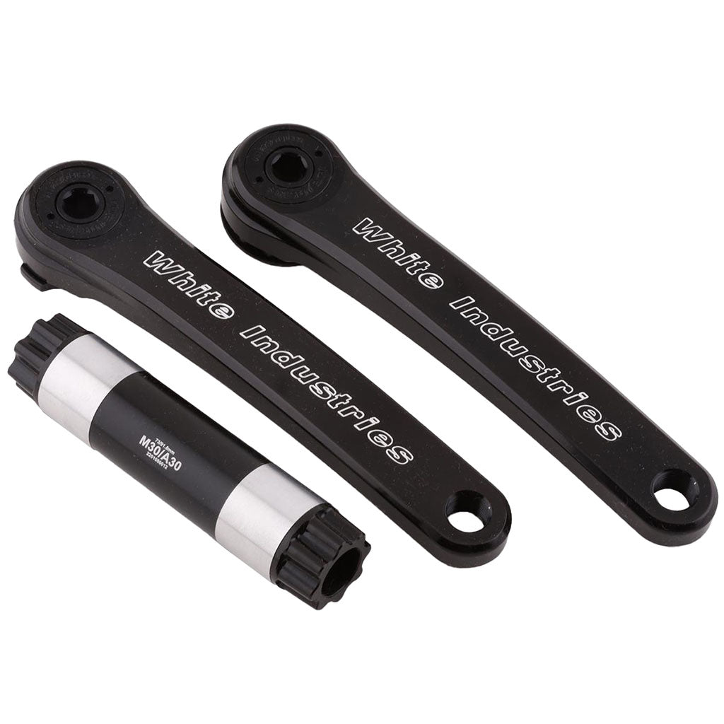 Cranksets and Arms White Industries White Industries M30 Mountain Cranks 30mm Spindle 170mm Black Dark Slate Gray