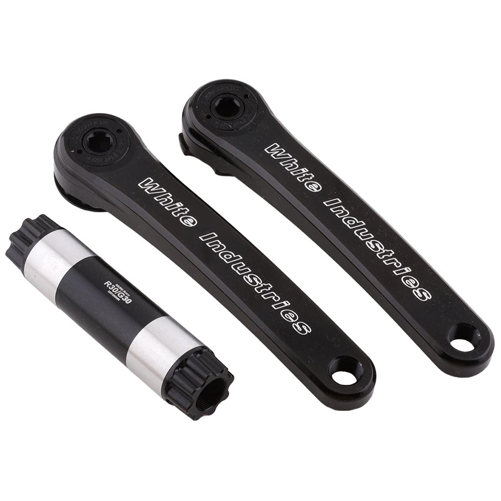 Cranksets and Arms White Industries White Industries G30 Gravel Cranks 30mm Spindle 170mm Black Dark Slate Gray