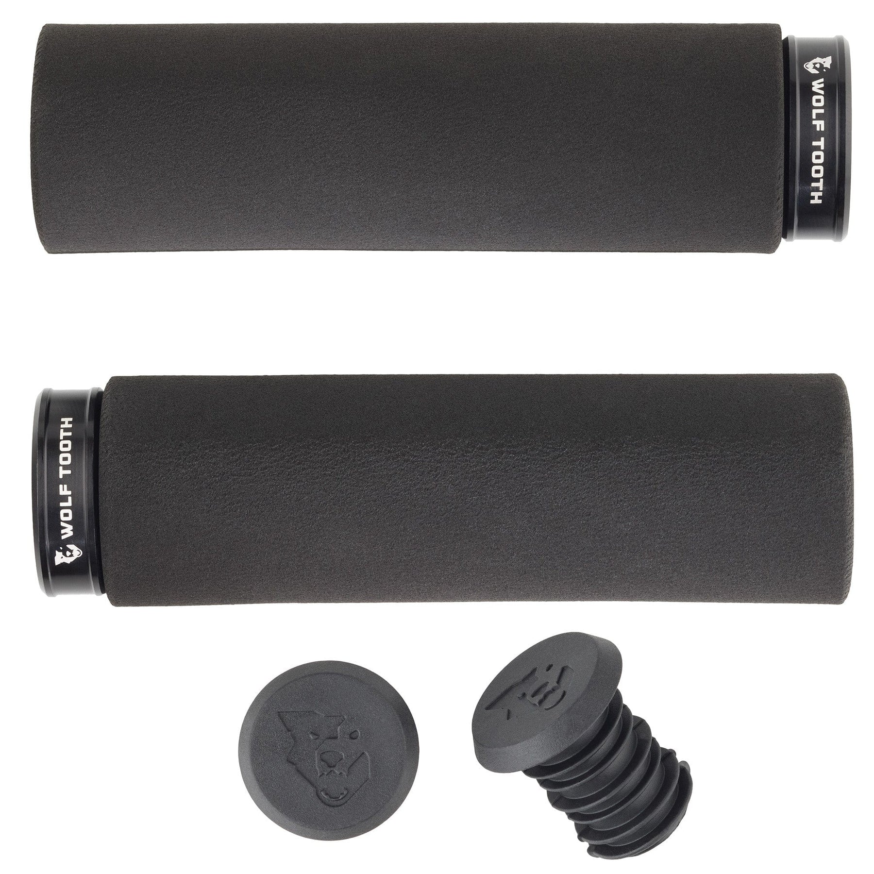 Grips Wolf Tooth Wolf Tooth Fat Paw Lock-on Grips - Black/Black Dark Slate Gray