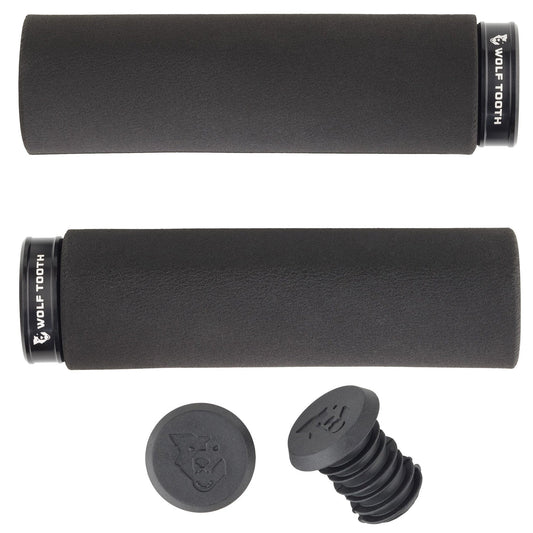 Grips Wolf Tooth Wolf Tooth Fat Paw Lock-on Grips - Black/Black Dark Slate Gray