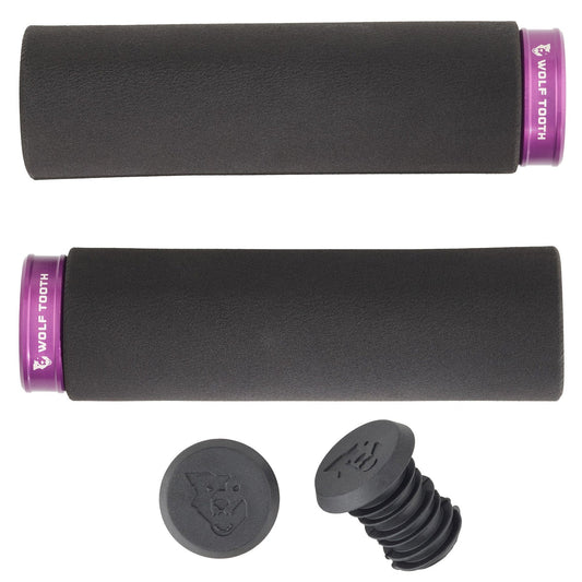 Grips Wolf Tooth Wolf Tooth Fat Paw Lock-on Grips - Black/Purple Dark Slate Gray