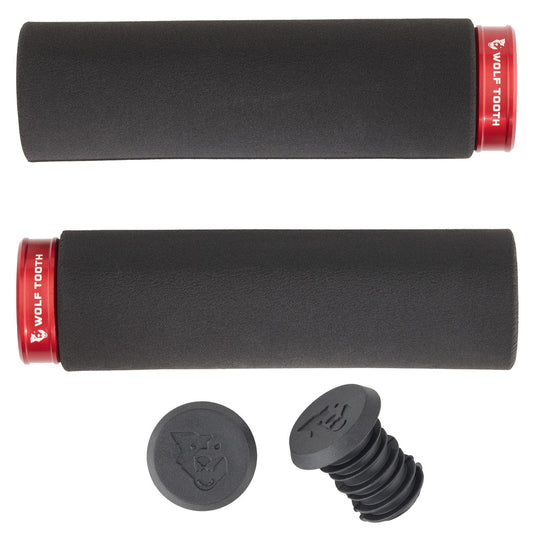 Grips Wolf Tooth Wolf Tooth Fat Paw Lock-on Grips - Black/Red Dark Slate Gray