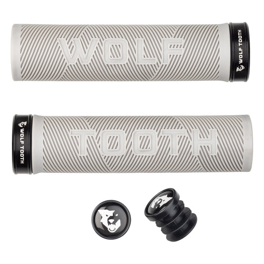 Lock-On Grips Wolf Tooth Wolf Tooth Components Echo Lock-On Grip Set Gray/Black Gray