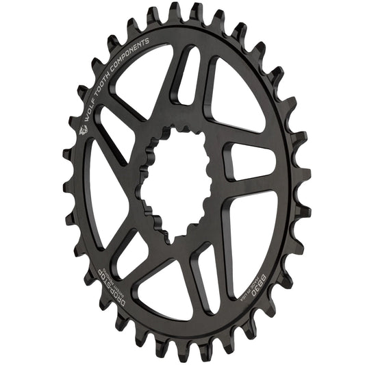 Chainrings Wolf Tooth Wolf Tooth Direct Mount Chainring - 32t SRAM Direct Mount For SRAM 3-Bolt Boost Requires 12-Speed Hyperglide+ Chain BLK Dark Slate Gray