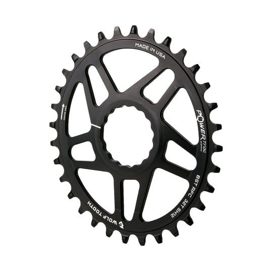Chainrings Wolf Tooth Wolf Tooth Elliptical Direct Mount Chainring - 32t RaceFace CINCH Boost Drop-Stop ST Shimano 12 Speed HG+ BLK Dark Slate Gray