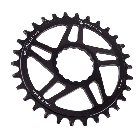 Chainrings Wolf Tooth Wolf Tooth Direct Mount Chainring - 30t RaceFace/Easton CINCH Direct Mount Boost 3mm Offset Requires 12-Speed Hyperglide+ Chain BLK Dark Slate Gray