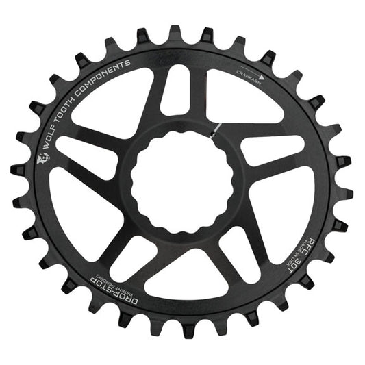 Chainrings Wolf Tooth Wolf Tooth Elliptical Direct Mount Chainring - 30t RaceFace/Easton CINCH Direct Mount Drop-Stop 6mm Offset BLK Dark Slate Gray