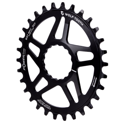 Chainrings Wolf Tooth Wolf Tooth Elliptical Direct Mount Chainring - 30t RaceFace/Easton CINCH Direct Mount Drop-Stop B For Boost Cranks 3mm Offset BLK Black