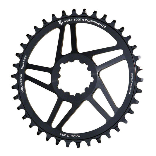 Chainrings Wolf Tooth Wolf Tooth Direct Mount Chainring - 40t SRAM Direct Mount For SRAM 3-Bolt 6mm Offset Drop-Stop B Flattop Compatible BLK Dark Slate Gray