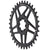 Chainrings Wolf Tooth Wolf Tooth Elliptical Direct Mount Chainring - 34t SRAM Direct Mount Drop-Stop B For SRAM 8-Bolt Cranksets 3mm Offset BLK Dark Slate Gray