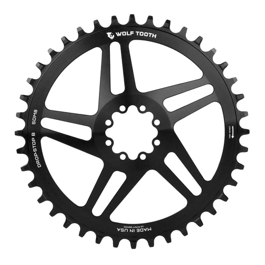 Chainrings Wolf Tooth Wolf Tooth Direct Mount Chainring - 44t SRAM Direct Mount Drop-Stop B For SRAM 8-Bolt Cranksets 6mm Offset BLK Dark Slate Gray