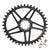 Chainrings Wolf Tooth Wolf Tooth Elliptical Direct Mount Chainring - 40t SRAM Direct Mount Drop-Stop B For SRAM 8-Bolt Cranksets 6mm Offset BLK Dark Slate Gray