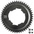 Chainrings Wolf Tooth Wolf Tooth Aero 107 BCD Chainring - 48t Optimized SRAM Eagle Flaptop Chains Drop-Stop B BLK Dark Slate Gray