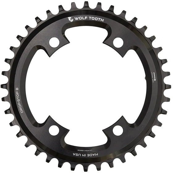 Chainrings Wolf Tooth Wolf Tooth 107 BCD Chainring - 40t Compatible SRAM 107 BCD Drop-Stop B 4-Bolt BLK Dark Slate Gray
