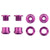 Nuts & Bolts Wolf Tooth Wolf Tooth Components Single Chainring Bolt/Nut Set 4pc Ultraviolet Purple Maroon