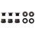 Chainring Bolts and Hardware Wolf Tooth Wolf Tooth 1x Chainring Bolt Set - 6mm Dual Hex Fittings Set/5 Black Dark Slate Gray