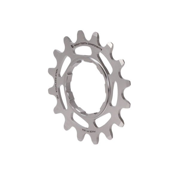 Freehubs Wolf Tooth Wolf Tooth Single Speed Stainless Steel Cog - 16t Compatible 3/32" Chains Dark Gray
