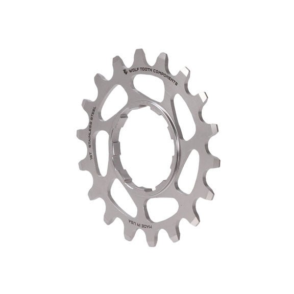 Freehubs Wolf Tooth Wolf Tooth Single Speed Stainless Steel Cog - 18t Compatible 3/32" Chains Dark Gray