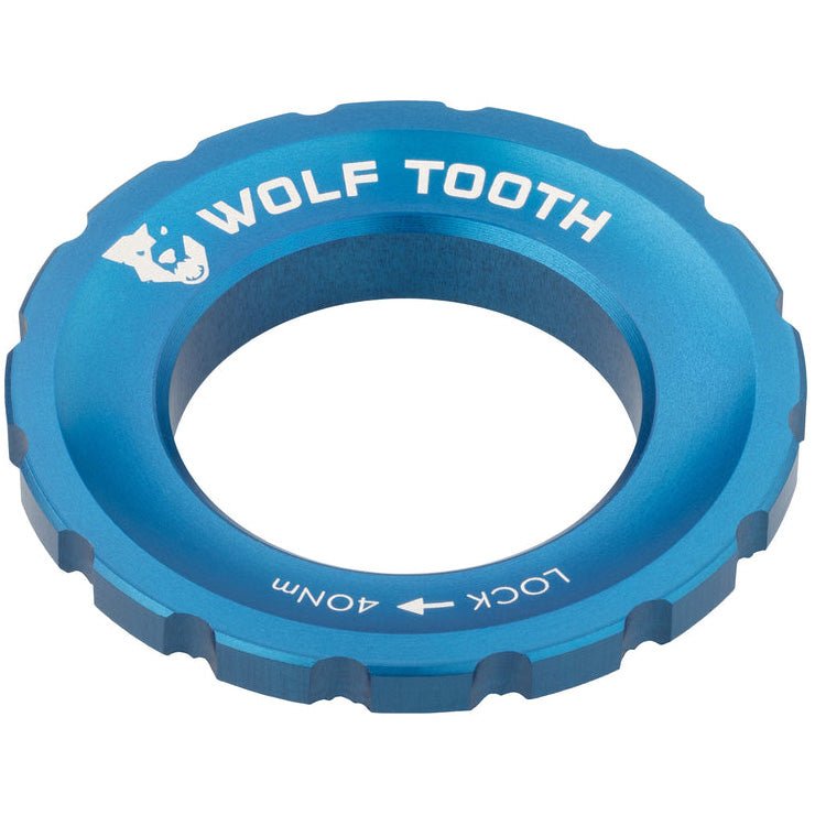 Disc Rotor Wolf Tooth Wolf Tooth CenterLock Rotor Lockring - External Splined Blue Steel Blue