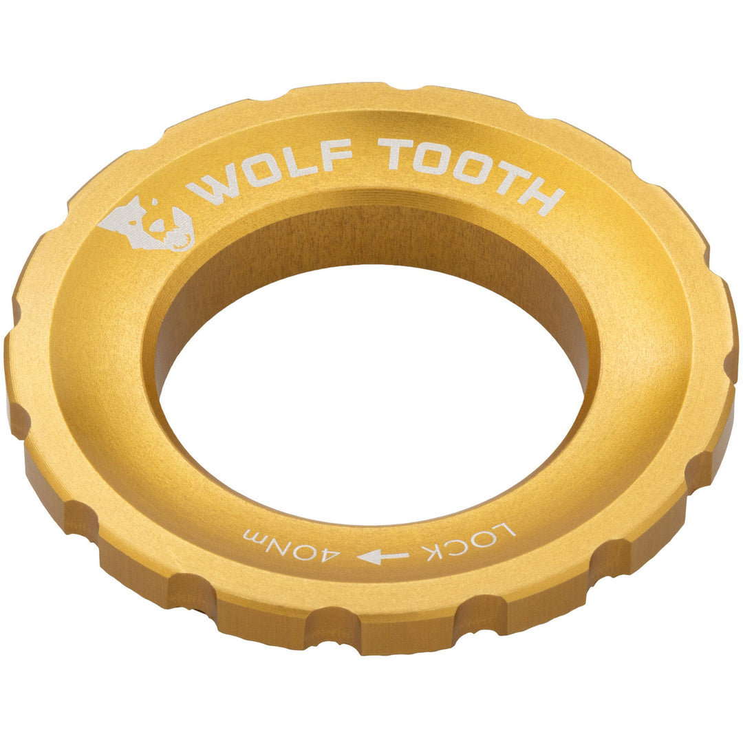 Disc Rotor Wolf Tooth Wolf Tooth CenterLock Rotor Lockring - External Splined Gold Sandy Brown