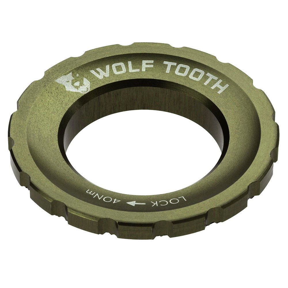 Disc Rotor Wolf Tooth Wolf Tooth CenterLock Rotor Lockring - External Splined Olive Dark Olive Green