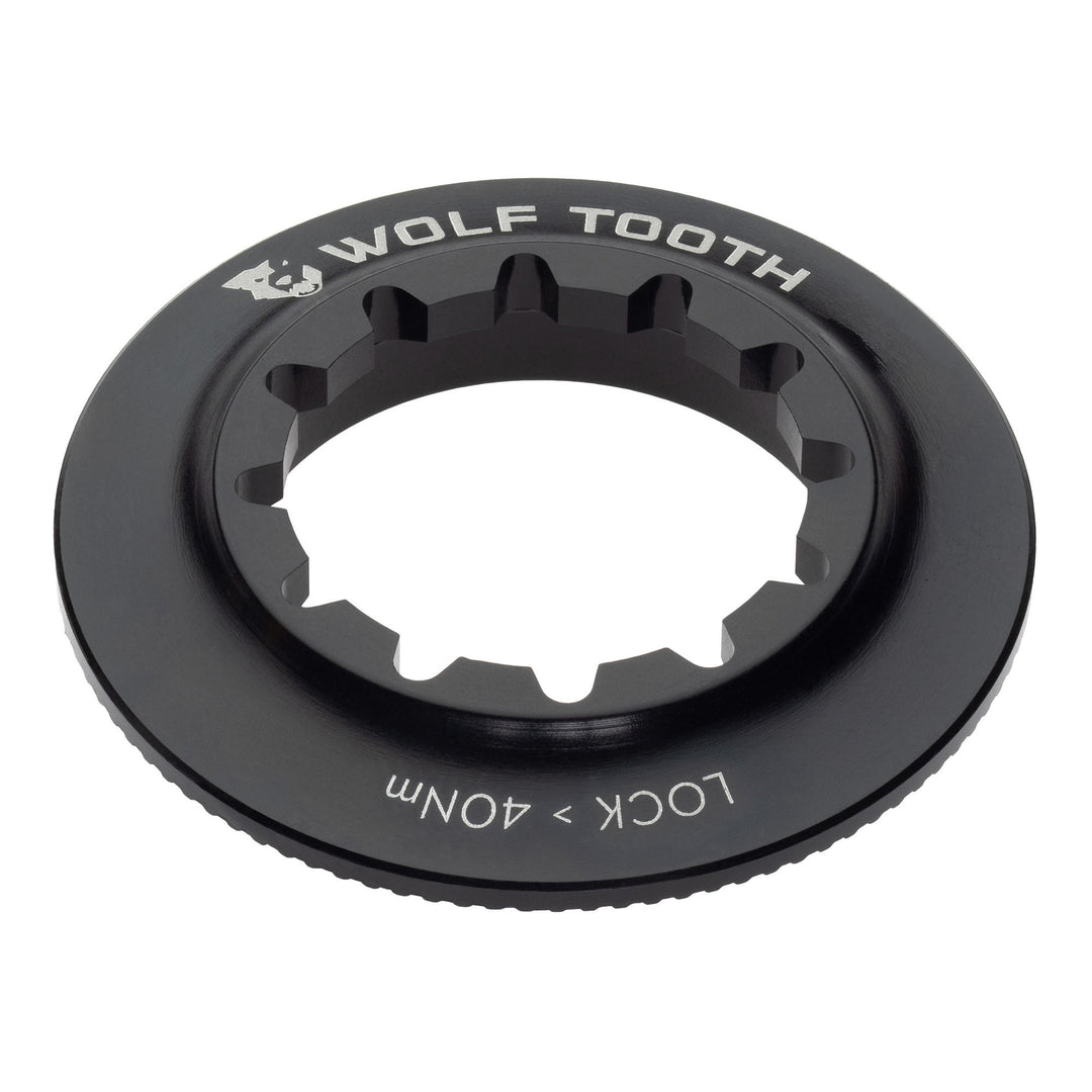 Disc Rotor Wolf Tooth Wolf Tooth Centerlock Rotor Lockring - Internal Splined Black Dark Slate Gray