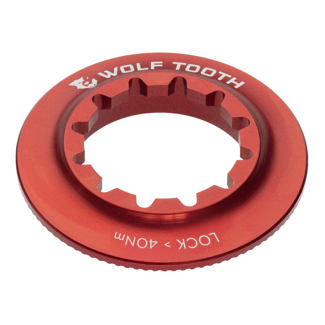 Disc Rotor Wolf Tooth Wolf Tooth Centerlock Rotor Lockring - Internal Splined Red Maroon