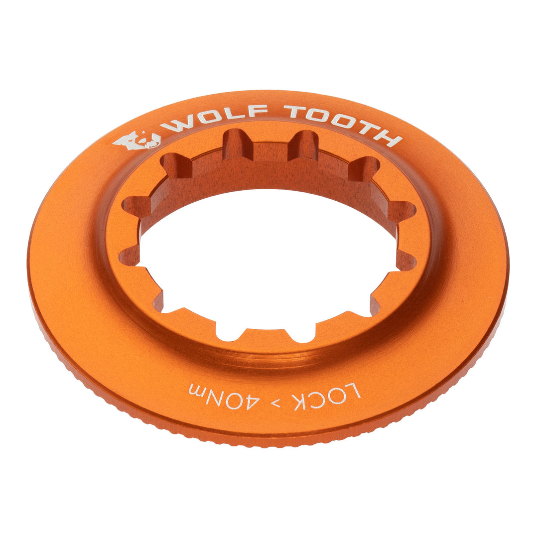 Disc Rotor Wolf Tooth Wolf Tooth Centerlock Rotor Lockring - Internal Splined Orange Chocolate