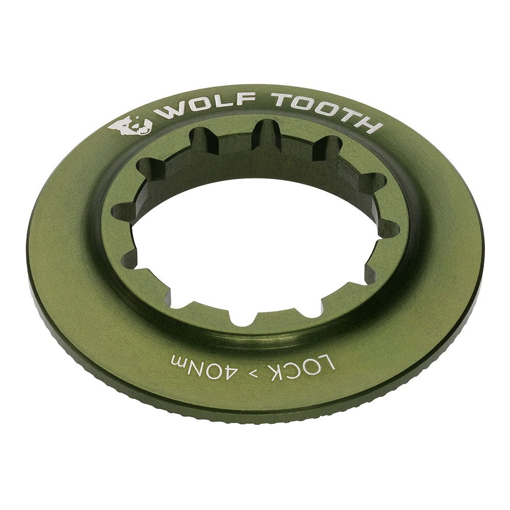 Disc Rotor Wolf Tooth Wolf Tooth CenterLock Rotor Lock Ring - Internal Splined Olive Dark Olive Green