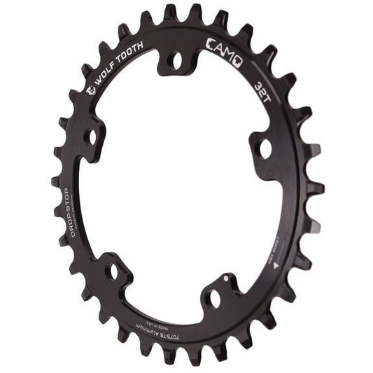 Chainrings Wolf Tooth Wolf Tooth CAMO Aluminum Chainring - 30t Wolf Tooth CAMO Mount Drop-Stop B BLK Dark Slate Gray