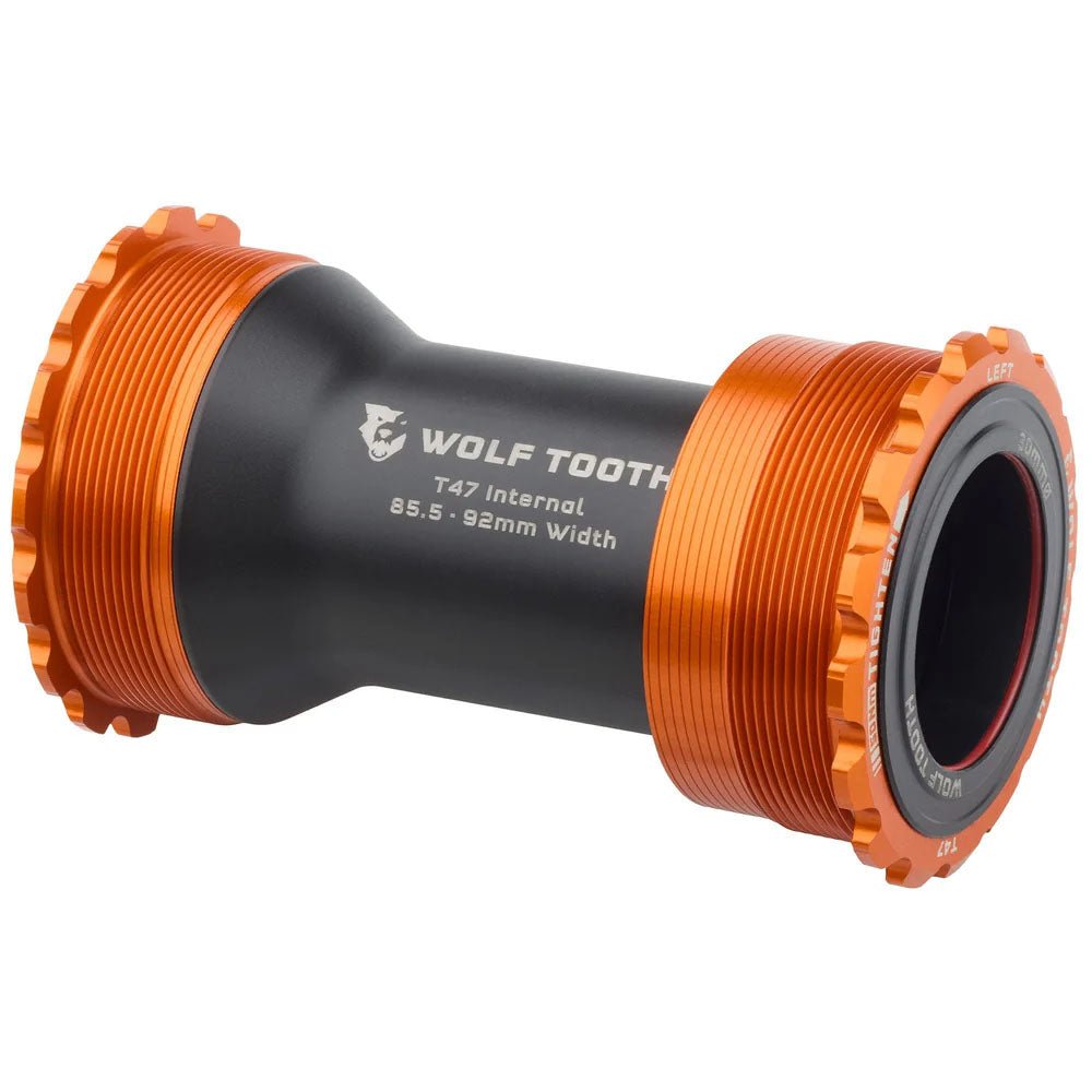 Bottom Brackets Wolf Tooth Wolf Tooth Bottom Bracket - T47 Inboard 85.5/92mm For 30mm Spindle Orange Dark Slate Gray