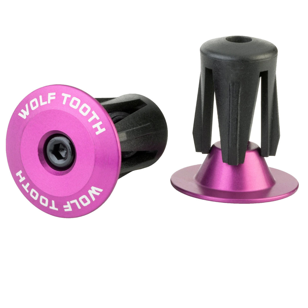 Bars Ends & Plugs Wolf Tooth Wolf Tooth Alloy Bar End Plugs - Purple Orchid