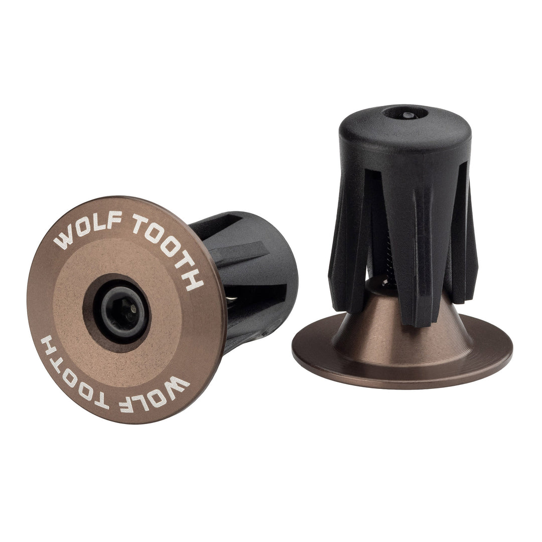 Bars Ends & Plugs Wolf Tooth Wolf Tooth Alloy Bar End Plugs - Espresso Dark Slate Gray