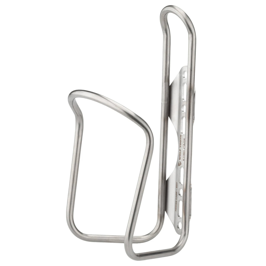 Water Bottle Cages Wolf Tooth Wolf Tooth Morse  Bottle Cage - Stainless Steel Silver Gray