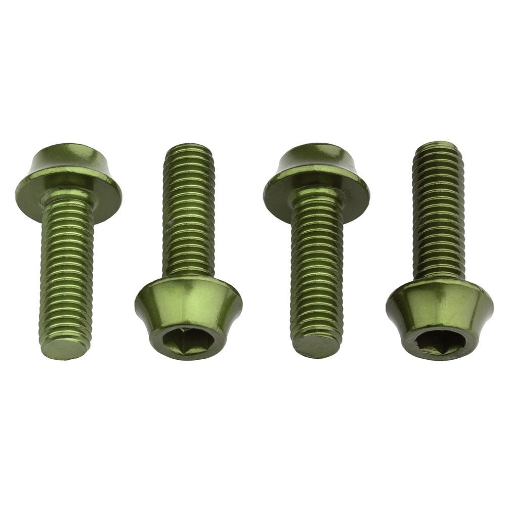 Water Bottle Cage Parts Wolf Tooth Wolf Tooth Water Bottle Cage Bolts - Set/4 Aluminum Olive Dark Olive Green