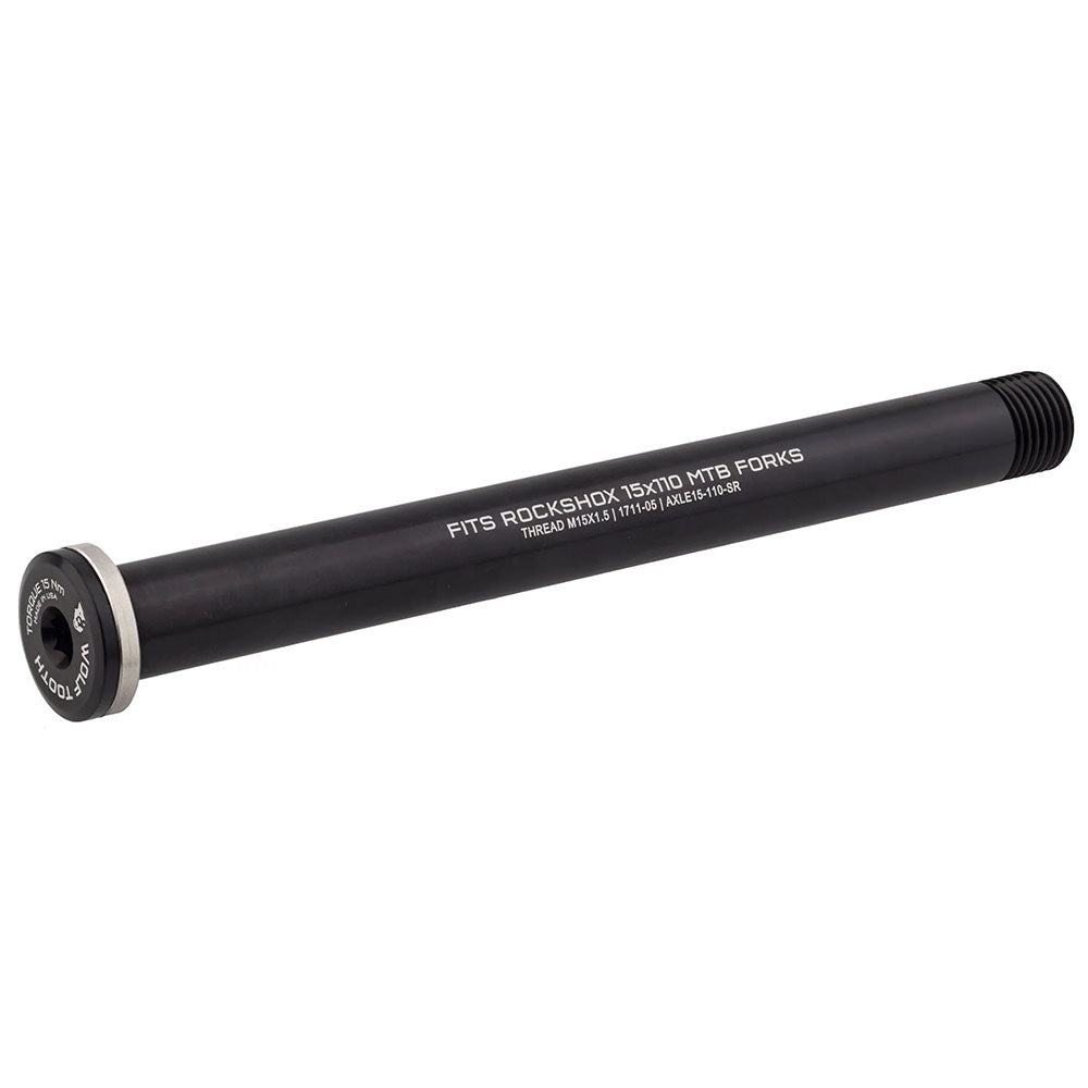 Axles & Axle Parts Wolf Tooth Wolf Tooth Front Thru Axle - RockShox 15 x 110mm Black Dark Slate Gray