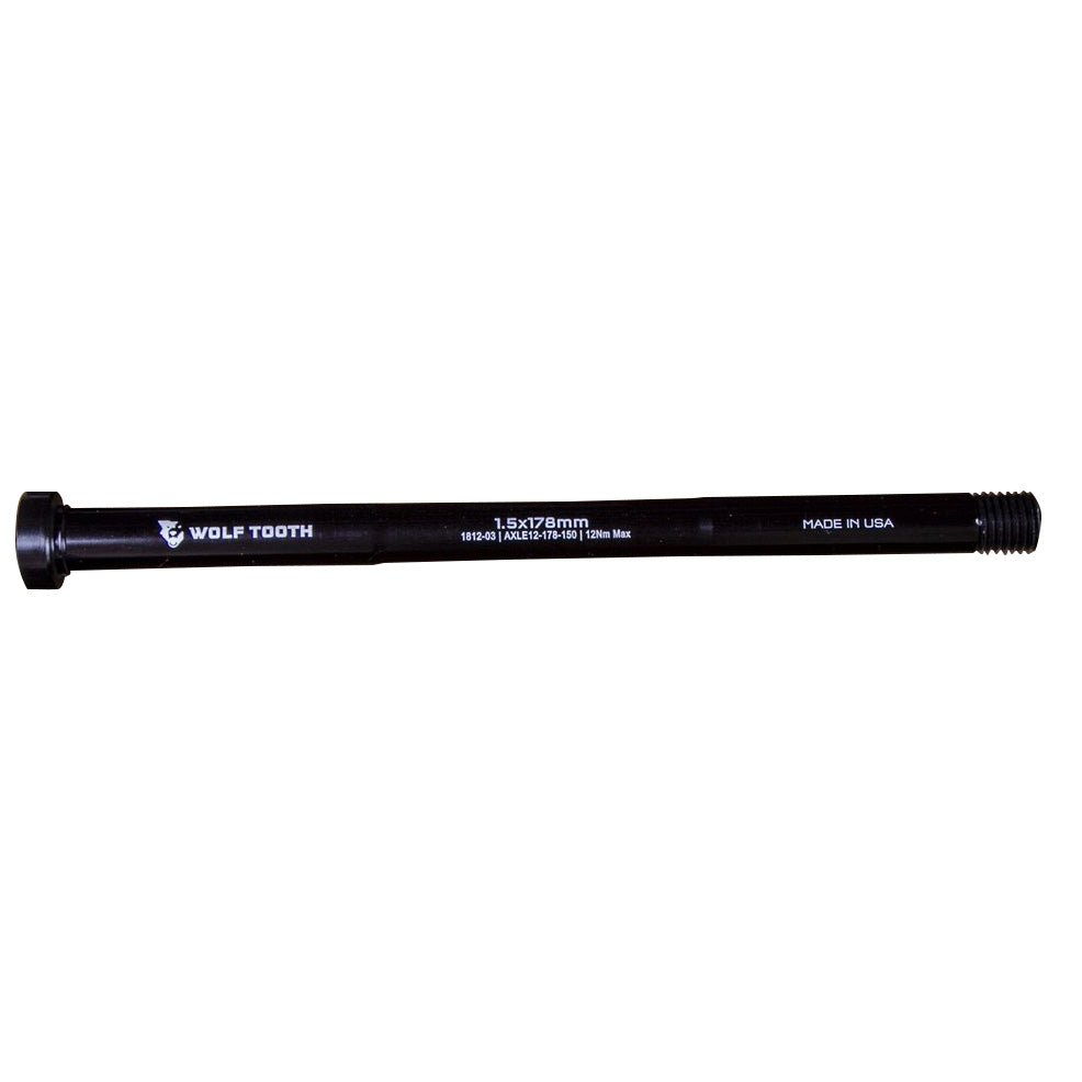 Axles & Axle Parts Wolf Tooth Wolf Tooth Rear Thru Axle - M12 1.5 x 178mm Black Black