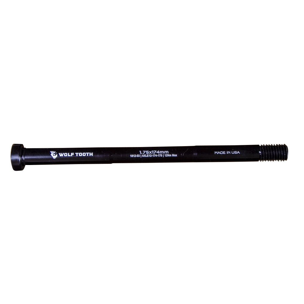 Axles & Axle Parts Wolf Tooth Wolf Tooth Rear Thru Axle - M12 1.75 x 174mm Black Black
