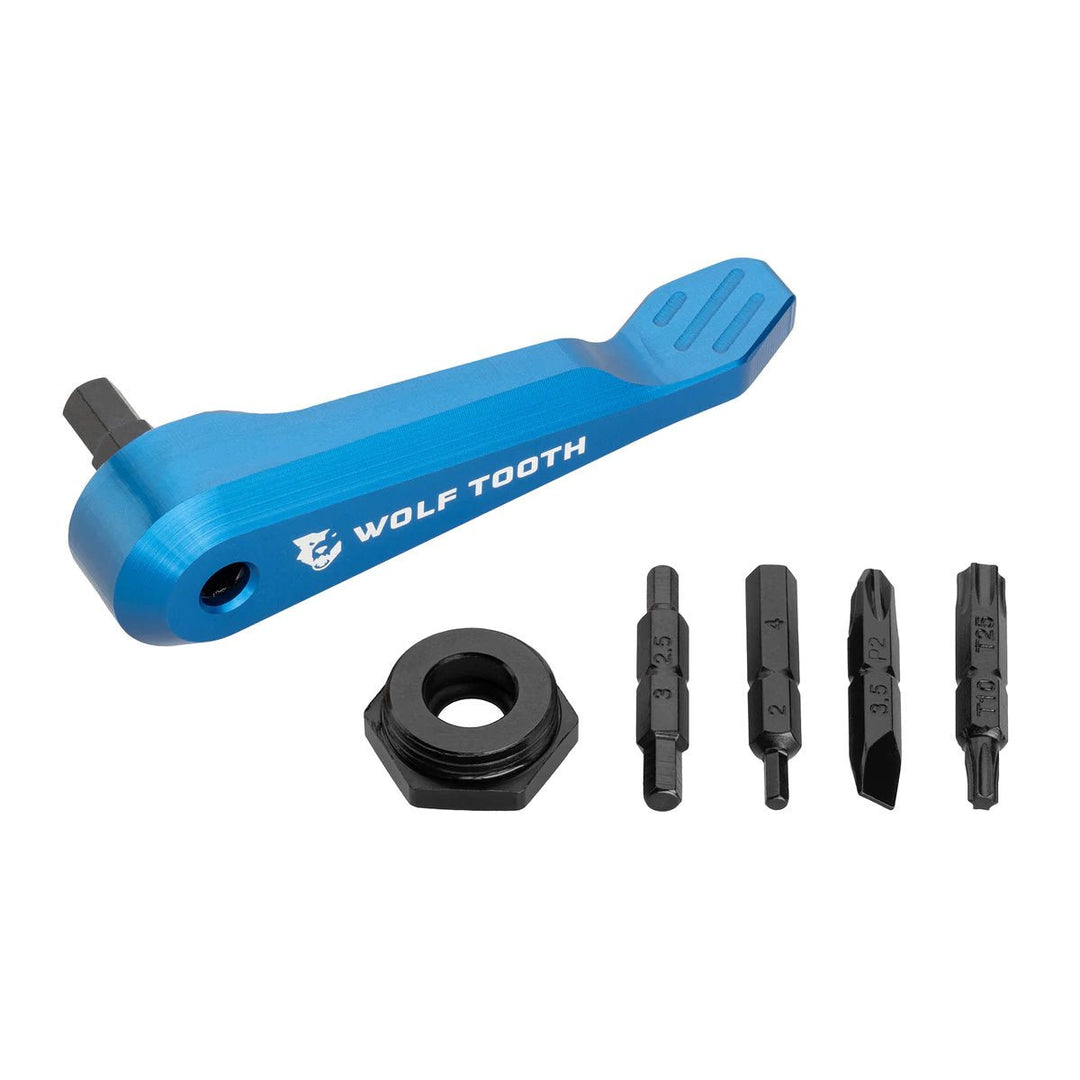 Multi Tools Wolf Tooth Wolf Tooth Components Axle Handle Multi-Tool Blue Steel Blue