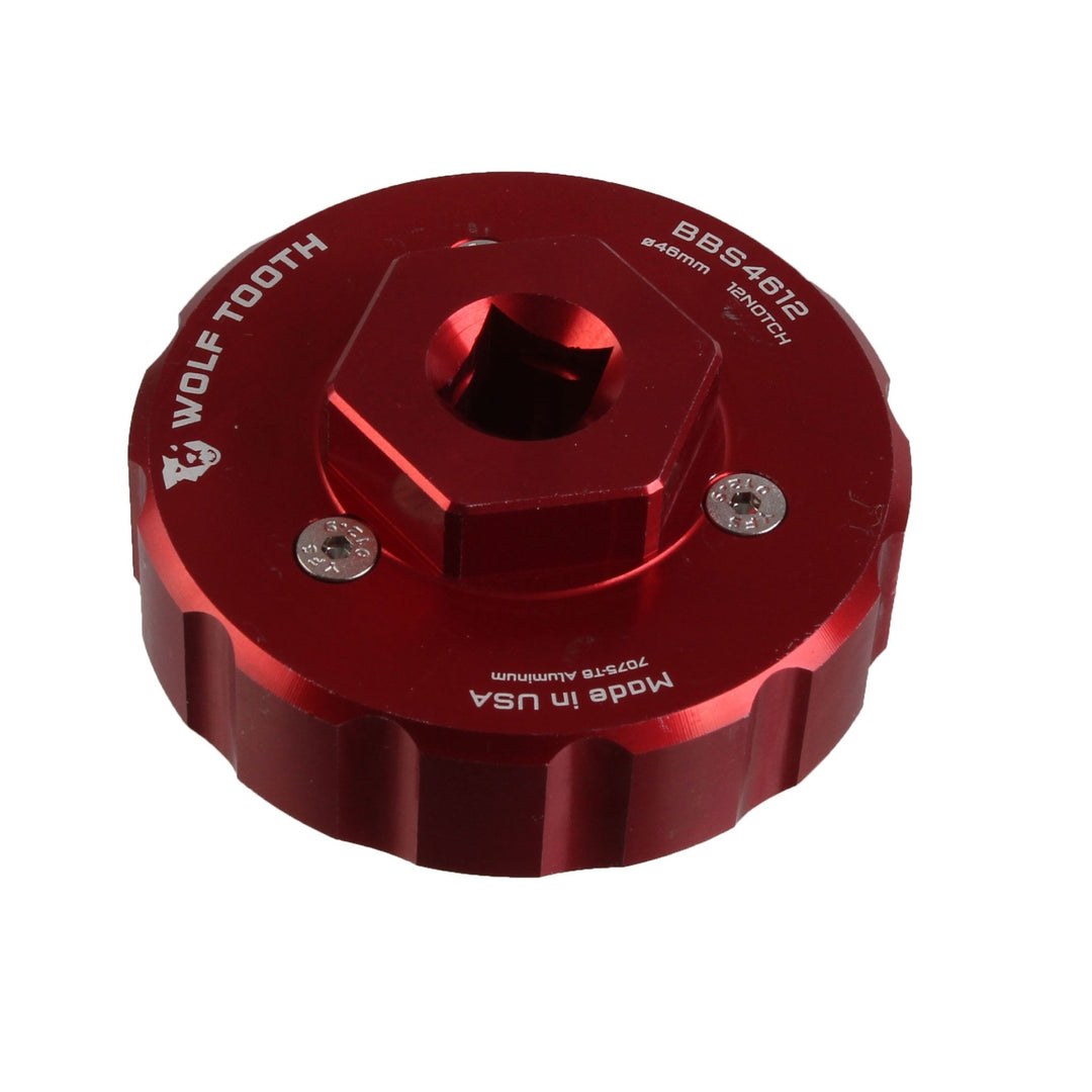 Bottom Bracket Tools Wolf Tooth Wolf Tooth Bottom Bracket Tool - BBS4612 12 Notch 46mm Dark Red