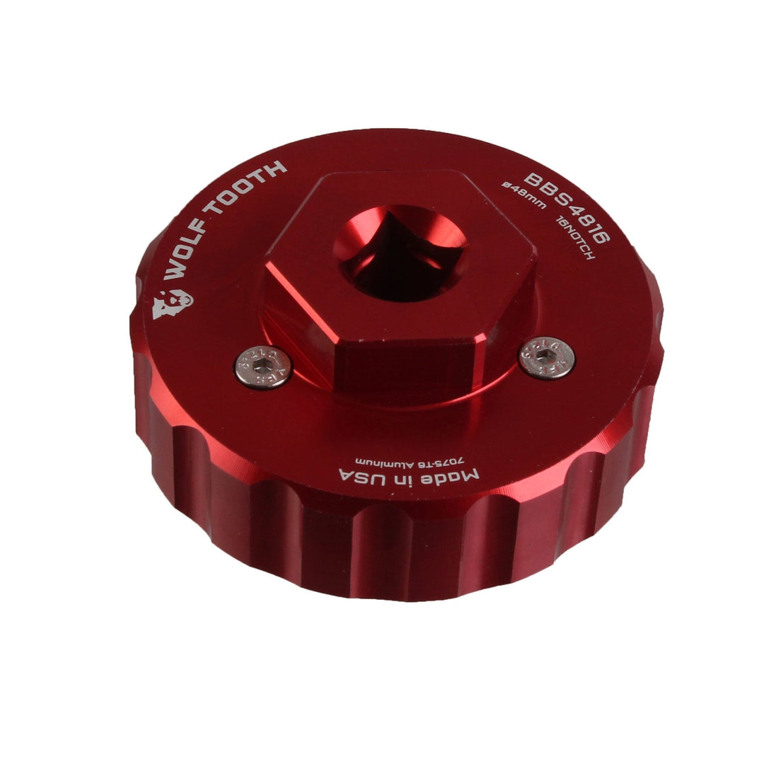 Bottom Bracket Tools Wolf Tooth Wolf Tooth Bottom Bracket Tool - BBS4816 16 Notch 48mm Dark Red