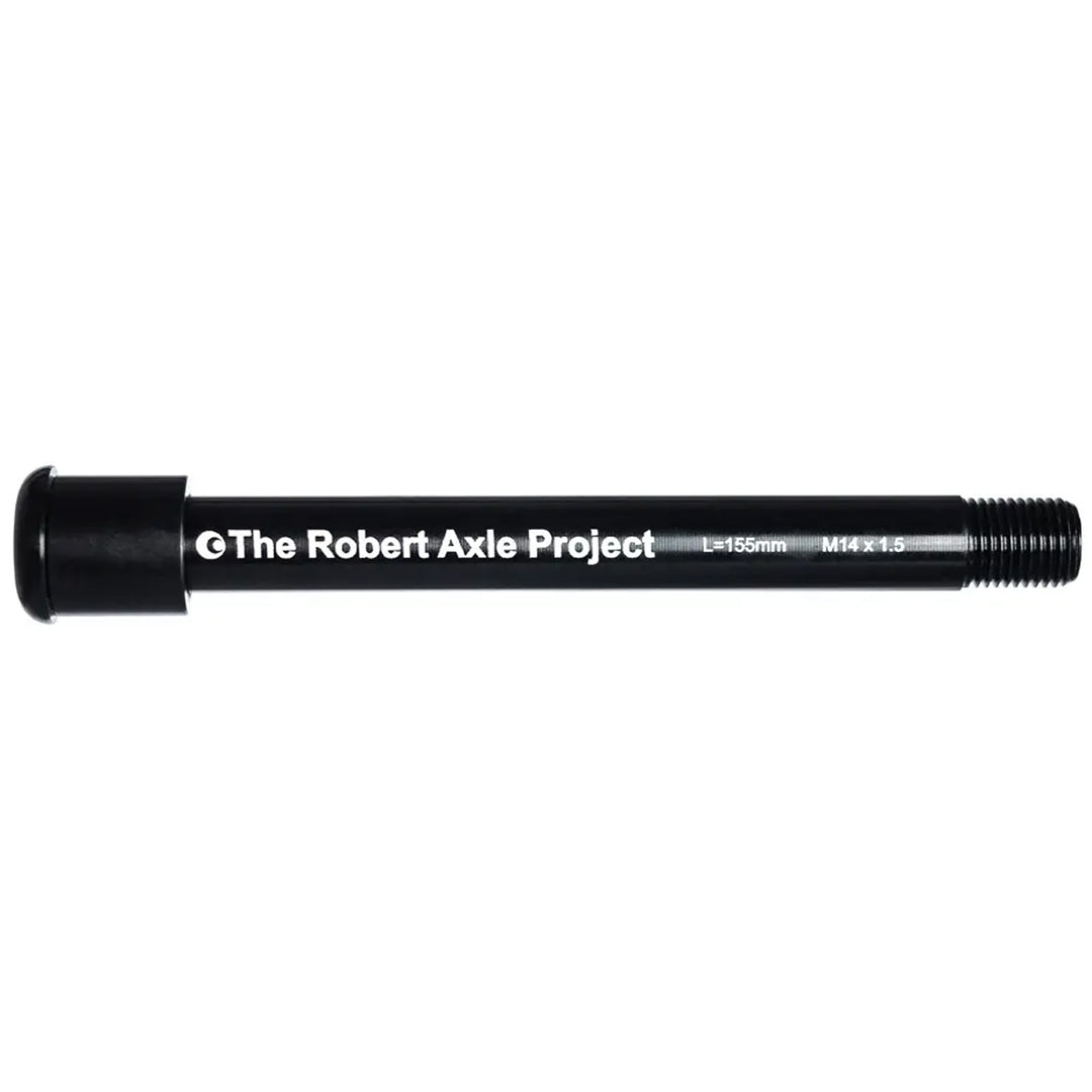 Axles & Axle Parts Robert Axle Project Robert Axle Project 15mm Lightning Bolt Thru Axle - Front - Length 155mm Thread M14 x 1.5mm 15x110 Fox - Boost w/ Spacer Black
