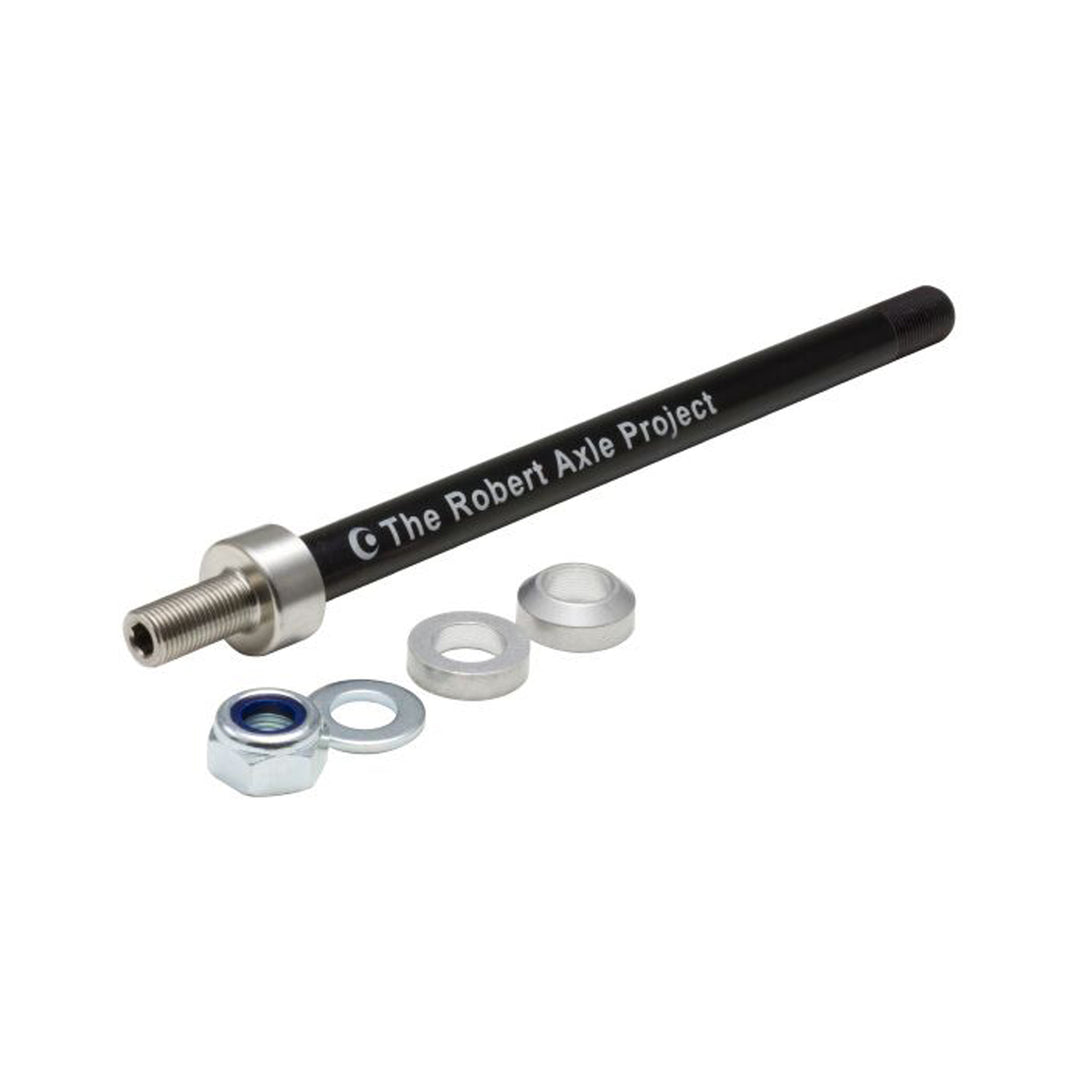 Axles & Axle Parts Robert Axle Project Robert Axle Project Kid Trailer 12mm Thru Axle Length 152 167mm Thread 1.0mm Gray