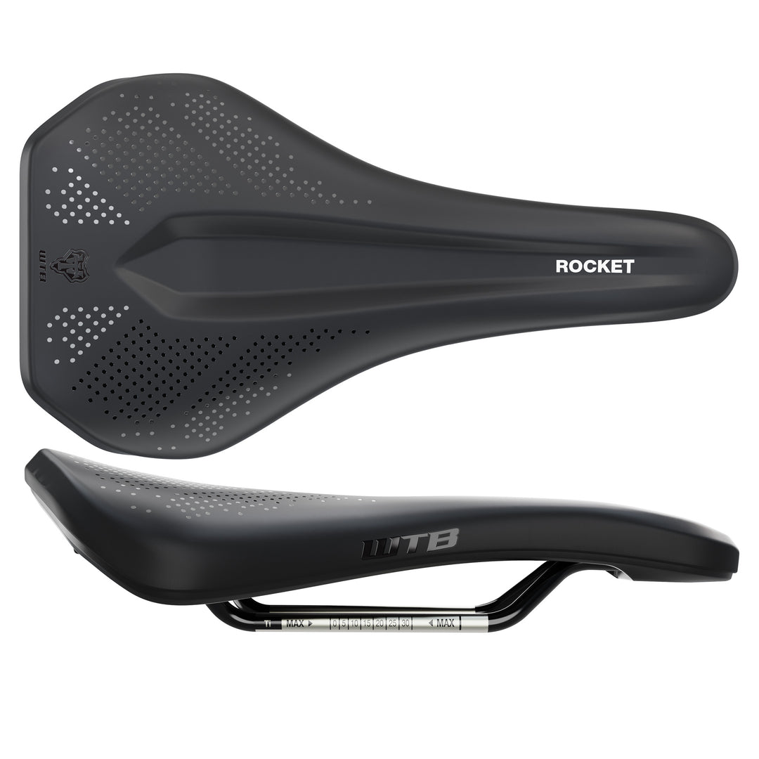 Saddles WTB WTB Rocket Saddle - Titanium Black Medium Fusion Form Dark Slate Gray