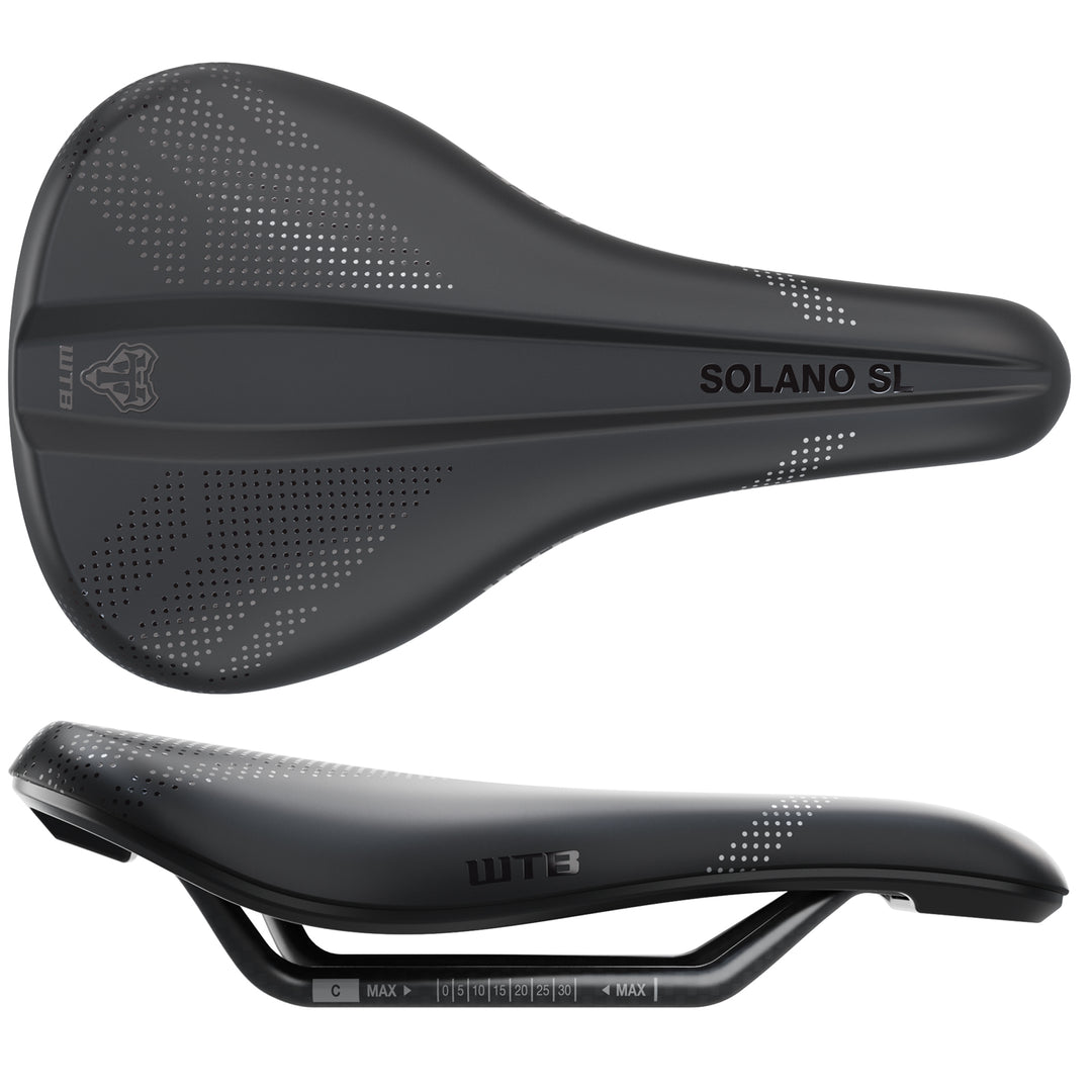 Saddles WTB WTB Solano SL Saddle - Carbon Black Medium Fusion Form Dark Slate Gray