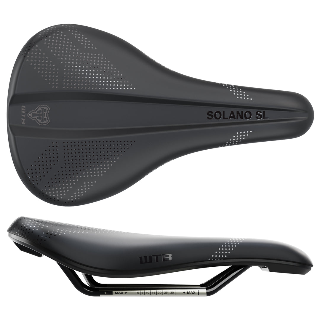 Saddles WTB WTB Solano SL Saddle - Titanium Black Medium Fusion Form Dark Slate Gray
