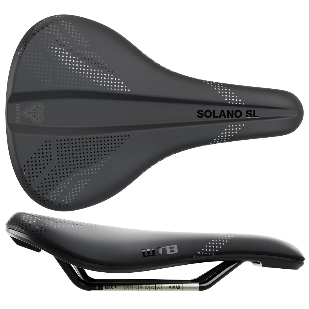 Saddles WTB WTB Solano SL Saddle - Titanium Black Wide Fusion Form Dark Slate Gray