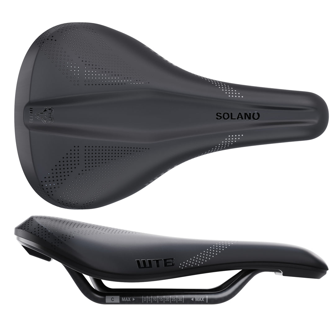 Saddles WTB WTB Solano Saddle - Carbon Black Medium Fusion Form Dark Slate Gray