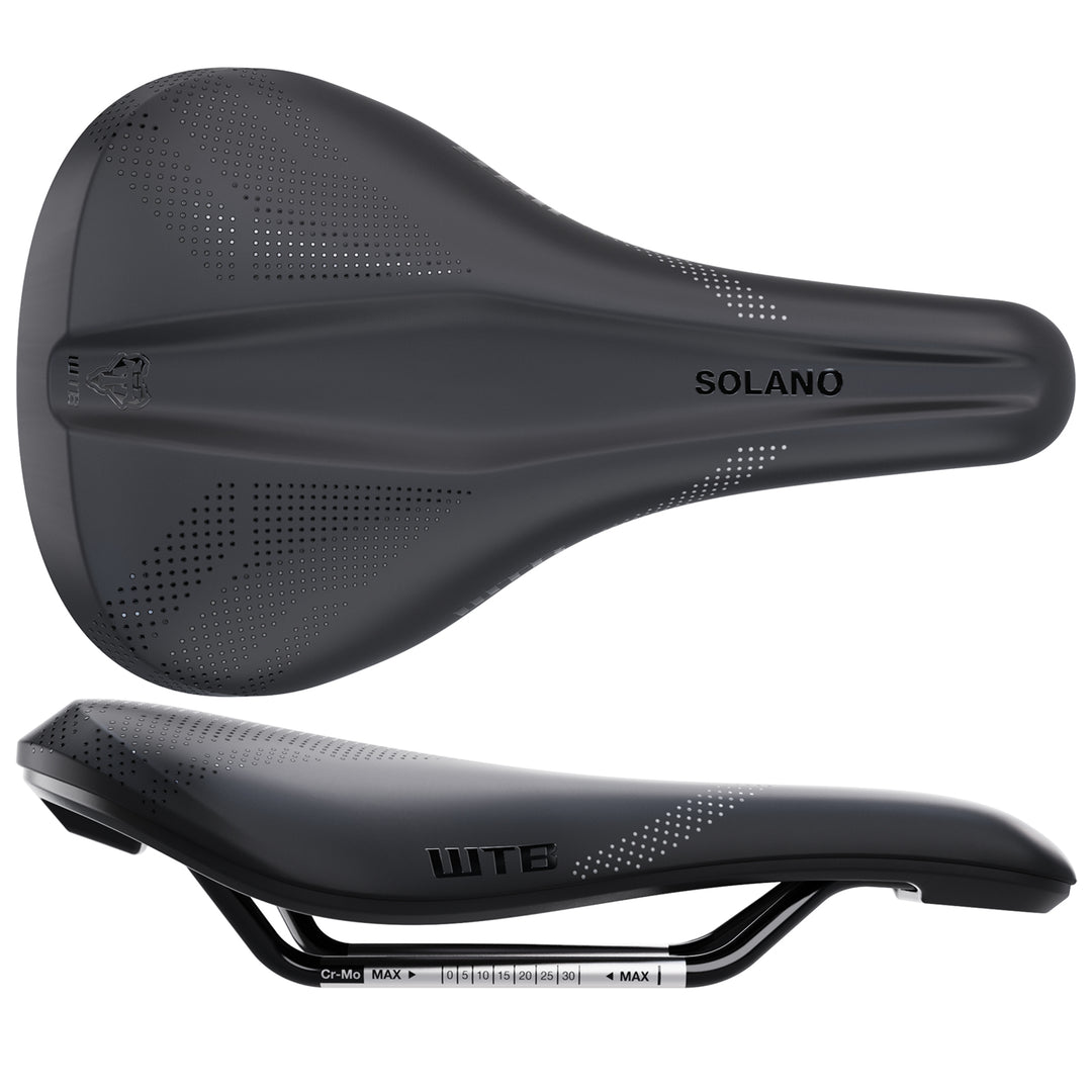 Saddles WTB WTB Solano Saddle - Chromoly Black Medium Fusion Form Dark Slate Gray